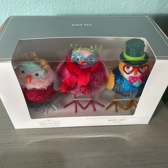 Target Wondershop Glittery Tinsel Tidings Bird Decor Set - Picture 2 of 3